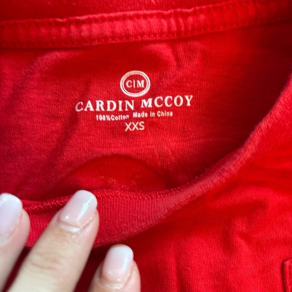 Cardin McCoy Red Holiday Dog Long Sleeve Tee - Picture 4 of 6
